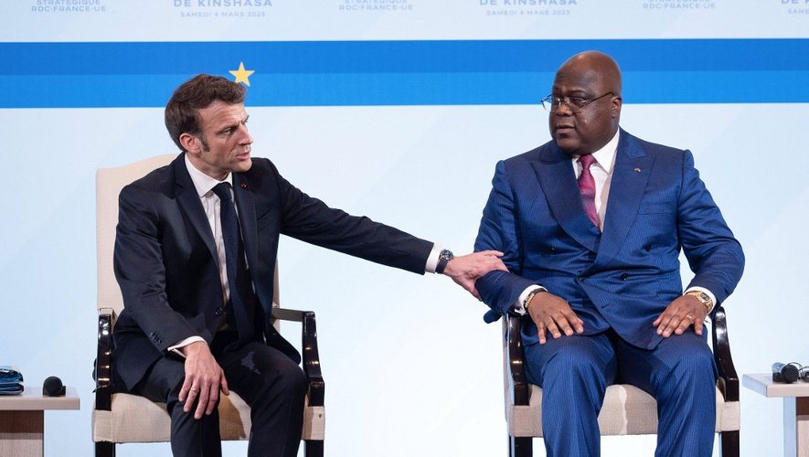 Macron à Kinshasa, mars 2023 Macron à Kinshasa, mars 2023